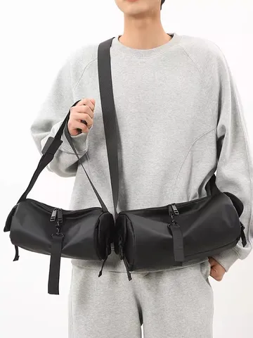Wasserdichte Sporttasche Zylindrische Große Kapazität Outdoor Radfahren Reisen Schultertasche Für Herren Damen Sporttasche