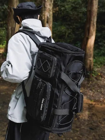 Large Capacity Nylon Travel Backpack Multi Functional Sports Fitness Bag Outdoor Climbing Handbag Luggage Duffel With Multi Pockets For Men Women