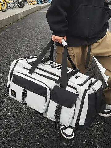 Leichte Reisetasche Mit Großer Kapazität Wasserdichte Nylon-Reisetasche Mit Nass-Trocken-Trennung Und Unabhängigem Schuhfach Für Fitnessstudio Sport Wochenende Kurztrip Herren Damen