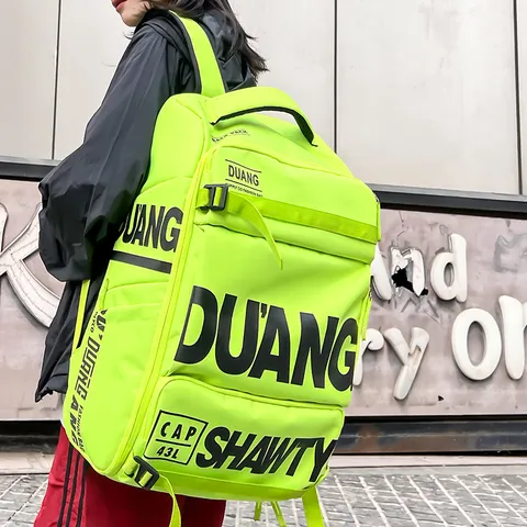 Sac à Dos Grande Capacité Style Utilitaire Hommes Femmes Streetwear Imprimé Lettres Sac De Voyage Imperméable Fitness École Sac à Dos Nylon