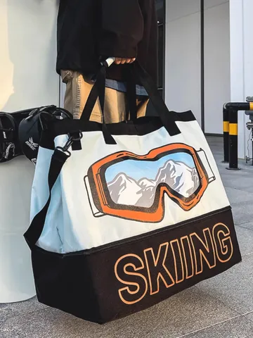 Große Kapazität Fitness Reisetasche Unisex Wasserdicht Trocken Nass Trennung Skiausrüstungstasche Sport Duffelbag Wochenende Tasche