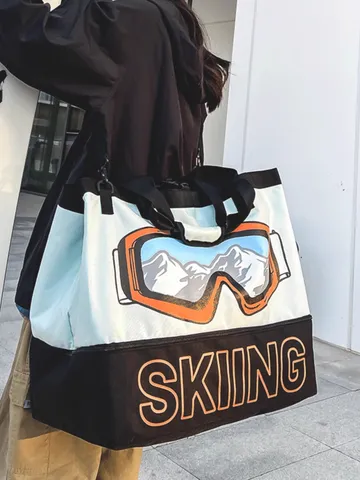 Große Kapazität Fitness Reisetasche Unisex Wasserdicht Trocken Nass Trennung Skiausrüstungstasche Sport Duffelbag Wochenende Tasche