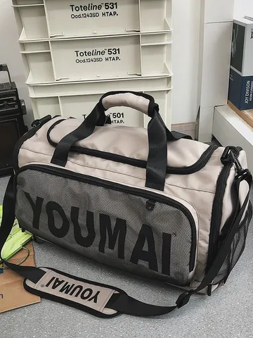 Large Capacity Travel Bag For Men Women Waterproof Nylon Fitness Gym Duffel Bag With Dry Wet Separation Sport Training Bag