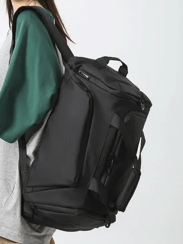 Sac De Sport En Poliestere Grande Capacité Avec Compartiment À Chaussures Sac À Dos De Voyage Imperméable Séparation Sec Humide Pour Sport Entraînement Yoga