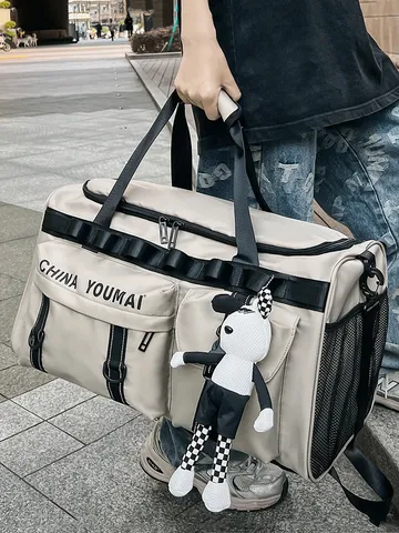 Large Capacity Sports Gym Bag Waterproof Travel Duffel Bag With Wet Dry Separation Shoe Compartment For Men Women