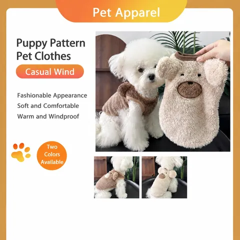 Gilet de Chien en Polaire avec Oreilles de Chiot Mignon Automne Hiver Chaud Vêtements pour Animaux Petits Chiens Teddy Bichon Vêtement Polyester