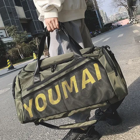 Nylon Large Capacity Travel Bag For Men Women Sport Gym Handbag Luggage Duffel Bag With Independent Shoe Compartment