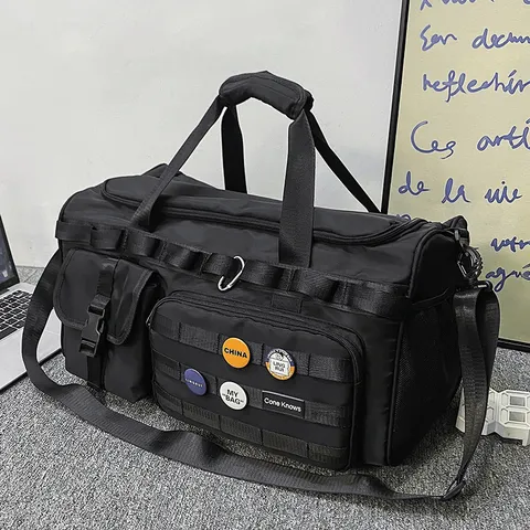 Sac à Dos d'Entraînement Sportif de Grande Capacité Avec Séparation Sec Humide Sac de Voyage Imperméable en Nylon Hommes Femmes