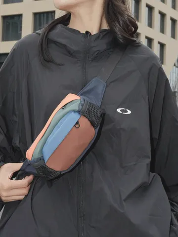 Marsupio Tattico Unisex in Nylon a Blocchi di Colore Borsa a Tracolla Funzionale da Petto per Sport all'Aperto Ciclismo