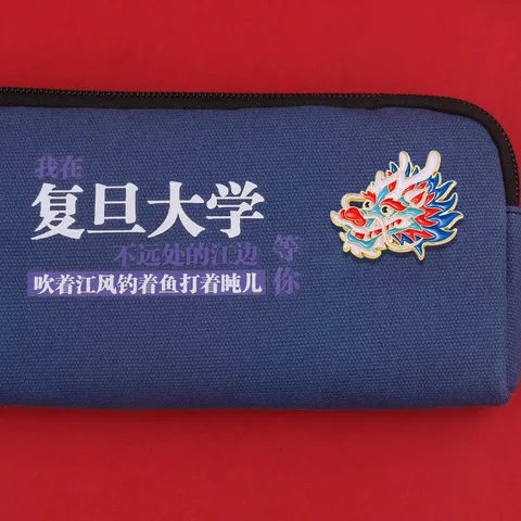 Chinese Dragon Head Enamel Brooch Pin Alloy Zodiac Dragon Badge For Clothes Backpack Decoration Jewelry New Year Gift