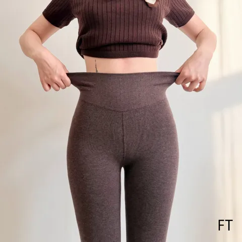 Women's Fleece Lined Thermal Tights Winter Warm Thickened Slimming High Waist Seamless Footed And Stirrup Pantyhose