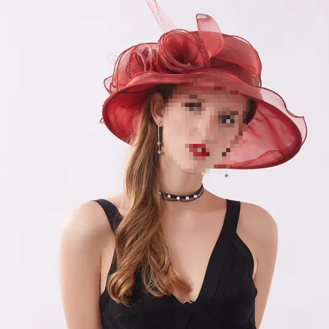 Damen Mit Breiter Krempe Sonnenhut Organza Mesh Blumen Strandhut Eleganter Sommer UV Schutz Sonnenhaube Casual Reisehut