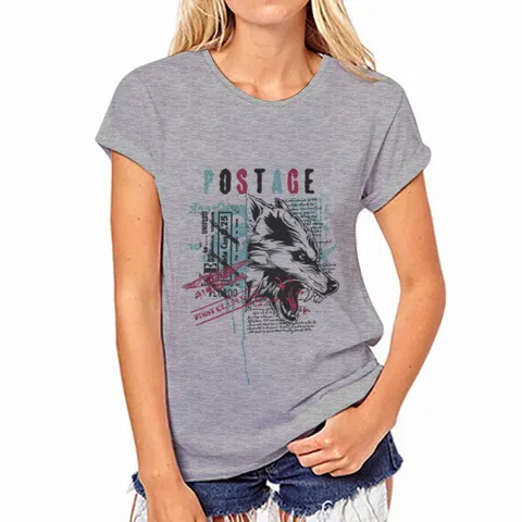Women Casual Cotton Short Sleeve Crew Neck T-Shirt Summer Basic Graphic Print Top Female Apparel