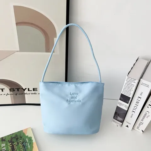 Fashion Women Neoprene Shoulder Bag Waterproof Underarm Bag With Letter Embroidery For Bridal Wedding Birthday Party Gift Handbag