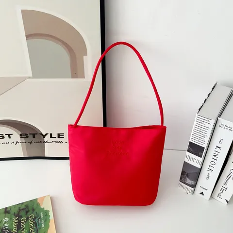 Fashion Women Neoprene Shoulder Bag Waterproof Underarm Bag With Letter Embroidery For Bridal Wedding Birthday Party Gift Handbag