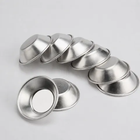 Moules Ronds en Aluminium pour Tarte aux Oeufs Mini Tasses de Cuisson en Metal Reutilisables Ustensiles de Patisserie