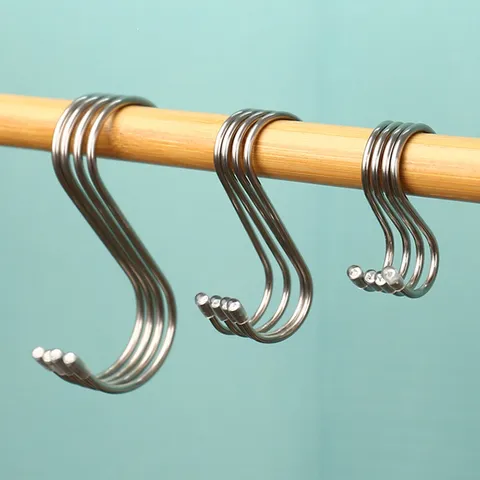Ganci a S in Acciaio Inossidabile Ganci Appesi in Metallo per Cucina Bagno Armadio Organizzazione