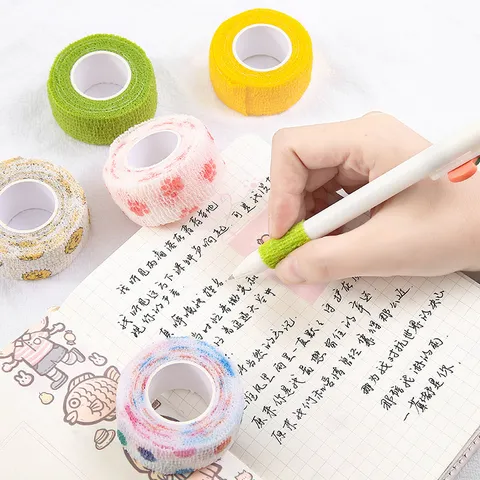 Cute Cartoon Printed Self Adhesive Finger Bandage Breathable Non Woven Finger Protector Tape For Students Writing Anti Wear Sports Care