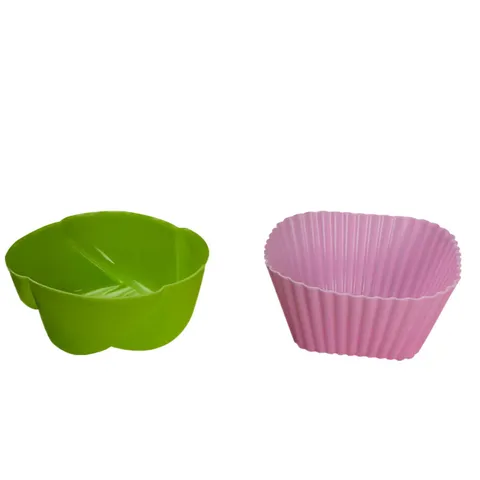 Silicone Muffin Cup Round Heart Square Rose Star Shape Cake Mold For Air Fryer Baking Tool Kitchen Pastry Accessories