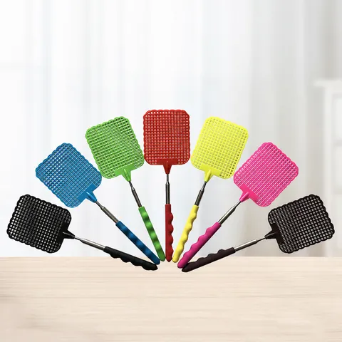 Mini Retractable Fly Swatter Portable Stainless Steel Telescopic Fly Catcher Household Pest Control Cleaning Tool