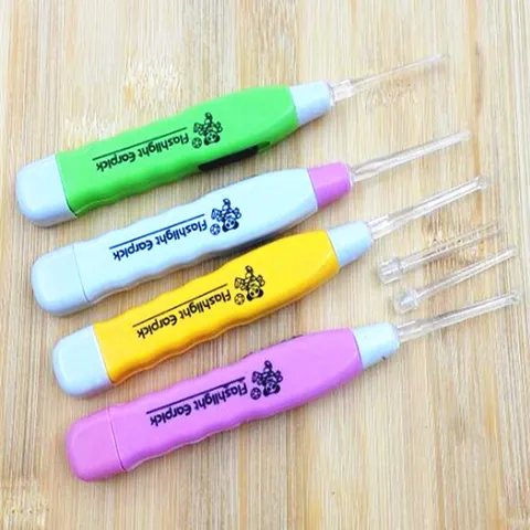 LED Lighted Ear Pick Earpick Visual Ear Wax Removal Tool Kit With Tweezers