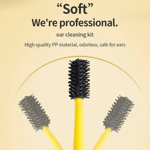 Portable Double Head Ear Wax Removal Tool Silicone And Stainless Steel Ear Pick Set Ear Cleaner Daily Care Kit