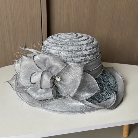 Dames Zomer Zonnehoed Elegante Kant Bloemen Rand Hoed Ademende Strand Reizen Zonbescherming Vissershoed