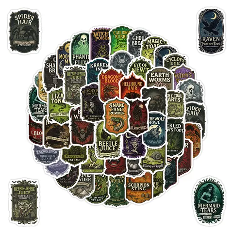 Adesivi Graffiti Etichette Pozione Di Halloween Decalcomanie Decorative Impermeabili Per Bottiglia D'Acqua Computer Portatile Skateboard