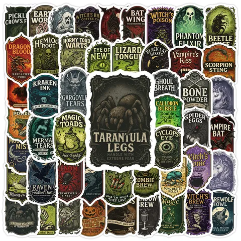 Adesivi Graffiti Etichette Pozione Di Halloween Decalcomanie Decorative Impermeabili Per Bottiglia D'Acqua Computer Portatile Skateboard
