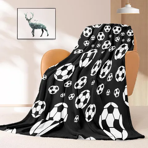 Coperta in Flanella con Stampa di Football Americano Morbida Calda Coperta per Divano Letto Soggiorno
