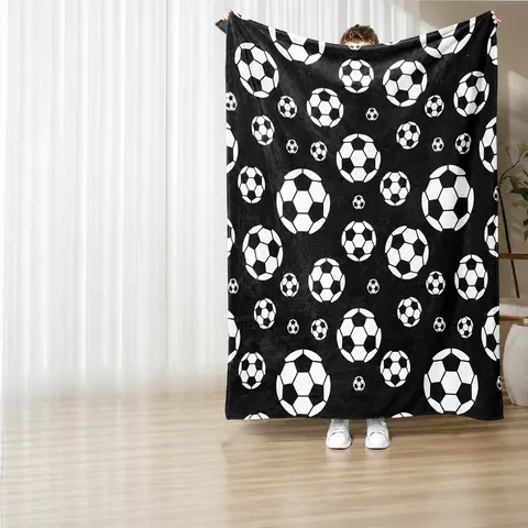 Coperta in Flanella con Stampa di Football Americano Morbida Calda Coperta per Divano Letto Soggiorno