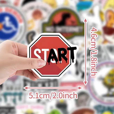 Waterproof Graffiti Stickers Cute Meme Cartoon Vinyl Decals For Phone Laptop Luggage Water Bottle Skateboard Decals