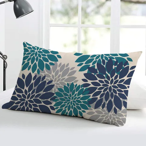 Geometric Dahlia Floral Throw Pillow Cover Modern Minimalist Decorative Cushion Case For Living Room Bedroom Sofa Home Decor