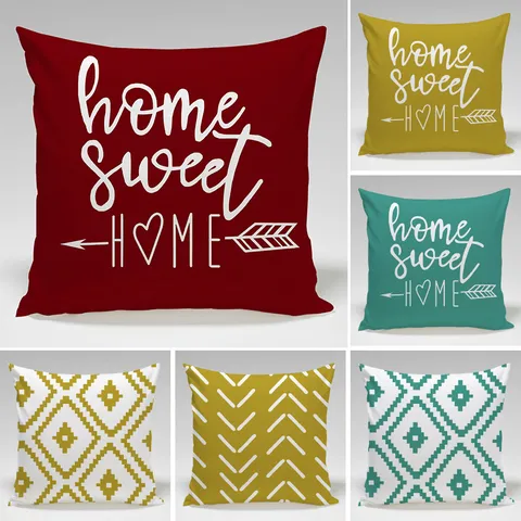 Minimalist Letter Geometric Pattern Cushion Cover Modern Home Living Room Sofa Bedroom Decorative Pillowcase