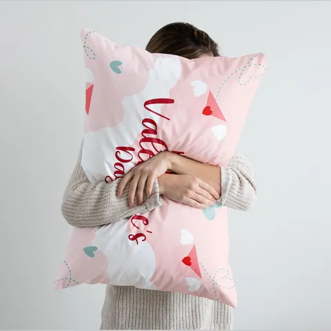 Federa per Cuscino a Cuore di San Valentino Stile Ins Romantico Federa Decorativa per Cuscino in Morbido Poliestere per Divano di Casa