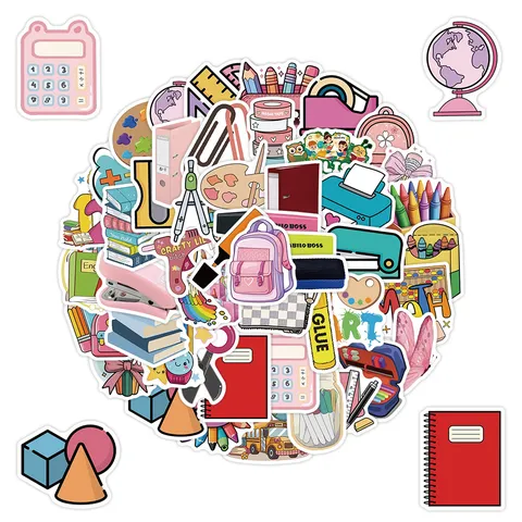 Adesivi di Graffiti per Cancelleria Impermeabili per Bottiglie d'Acqua Laptop Simpatici Materiale Scolastico Adesivi Decorativi Estetici