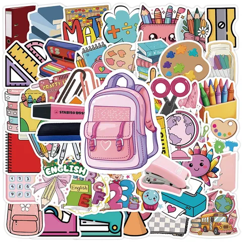 Adesivi di Graffiti per Cancelleria Impermeabili per Bottiglie d'Acqua Laptop Simpatici Materiale Scolastico Adesivi Decorativi Estetici