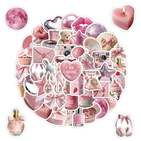 Adesivi Estetici Rosa Per Graffiti Adesivi In Vinile Impermeabili Per Telefono Portatile Diario Scrapbook Articoli Di Cancelleria Carini