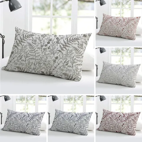 Botanical Floral Pillow Cover Polyester Peach Skin Pillowcase For Bedroom Sofa Bay Window Living Room Home Decor