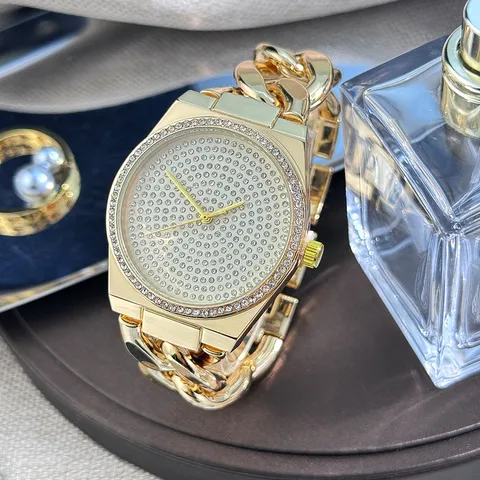 Hip Hop Ketting Strass Horloge Voor Mannen Vrouwen Bling Luxe Sterrenhemel Wijzerplaat Quartz Polshorloge Mode Sieraden Accessoire