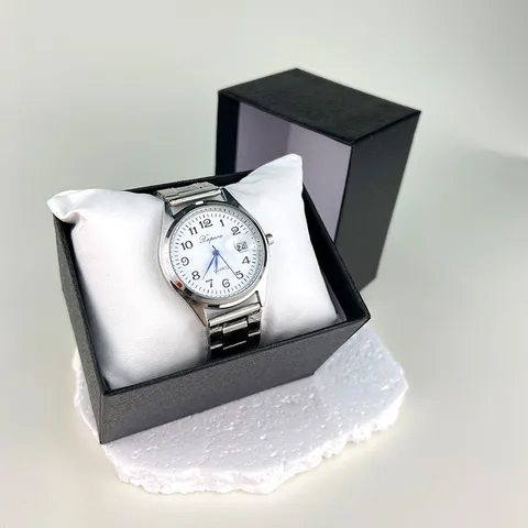 Scatola Regalo per Orologio Premium Con Cuscino Lussuosa Texture in Pelle Custodia per Orologio Confezione Gioielli Scatola Quadrata
