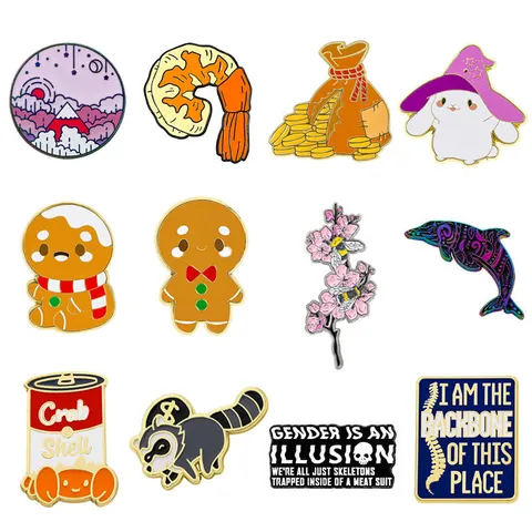 Süße Cartoon Legierung Emaille Brosche Nadel Tier Pflanze Abzeichen Anti-Belichtung Taille Schnalle Für Damen Rucksack Kleidung Dekoration Zubehör