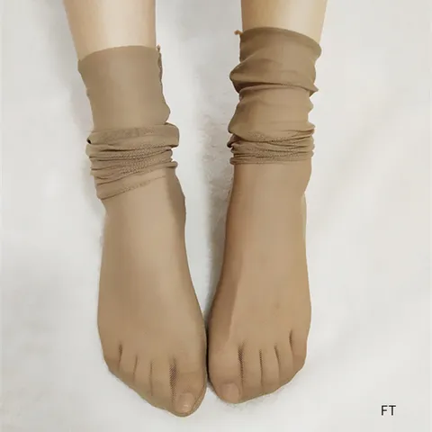 Women Sheer Mesh Slouch Socks Ultrathin 透气 Transparent Cutout Midcalf Socks Solid Color Lace Net Mesh Socks For Daily