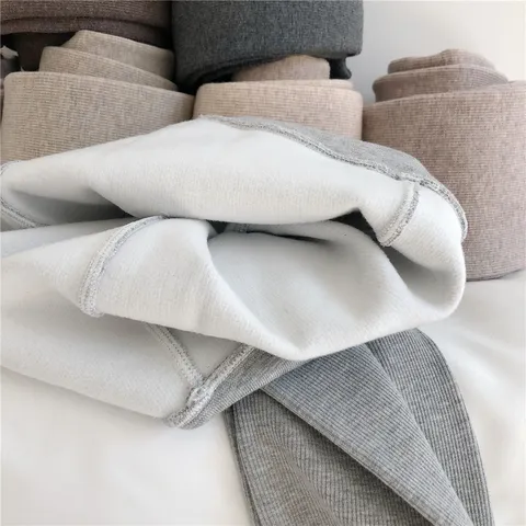Women Winter Thermal Fleece Lined Striped Tights Thickened High Elastic Slimming Footed And Stirrup Convertible Tights