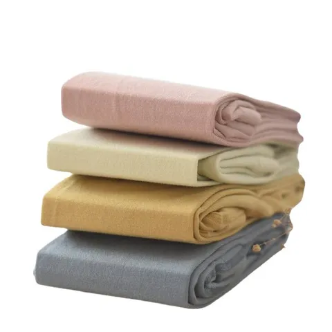 Women's Autumn Winter Solid Color Matte Tights Comfortable Seamless High Stretch Cotton Blend Casual Footed Pantyhose