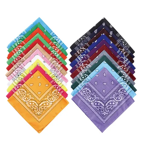 Paisley Bandana Headband Street Hip Hop Square Scarf Multifunctional Headwear Neck Bandana For Men Women