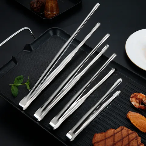 Pinze per Alimenti in Acciaio Inossidabile Lunghe Pinze per Barbecue Pinze da Cucina Pinze per Bistecca Pane Utensili