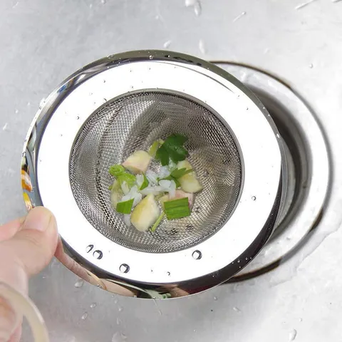 Colino per Lavello da Cucina in Acciaio Inossidabile Filtro di Scarico Antiostruzione Cestello a Maglia per Lavello Casa