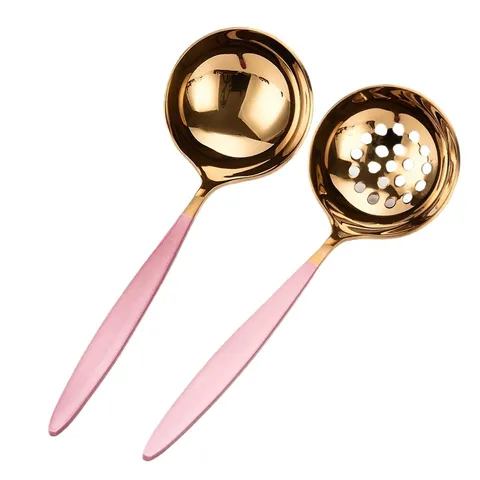 Coreano 304 Acciaio Inossidabile Cucchiaio da Zuppa Schiumarola Casa Creativo Grande Cucchiaio per Pentola Calda Stoviglie da Cucina