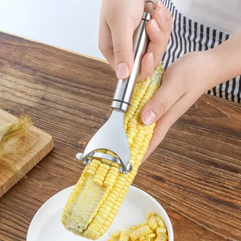 Pelapatate per Mais in Acciaio Inossidabile Sgranatore da Cucina Raschietto Manuale per Chicchi Strumenti per Verdura